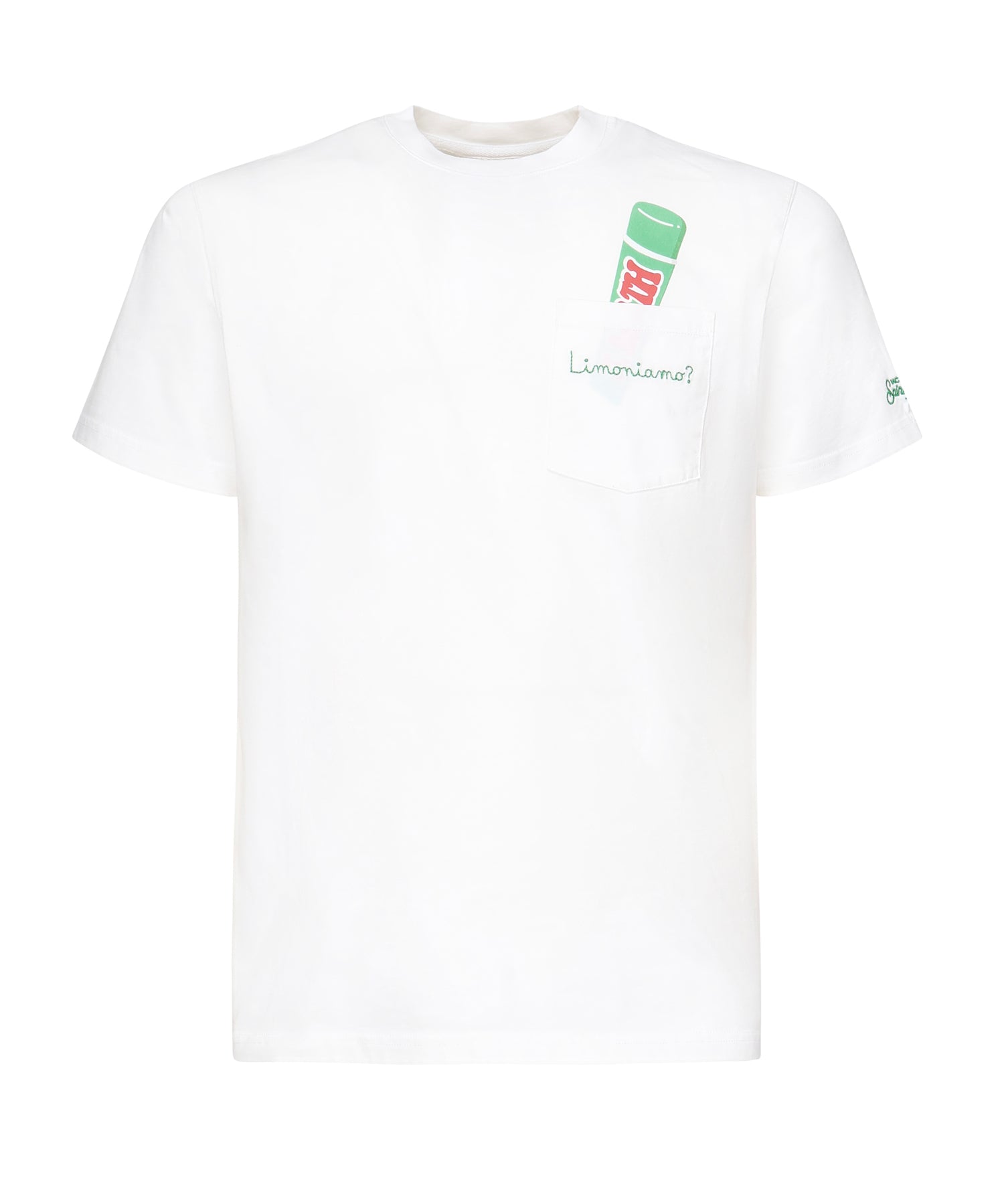 T-shirt Austin con ricamo e stampa AUS0001 05606H MC2 SAINT BARTH 