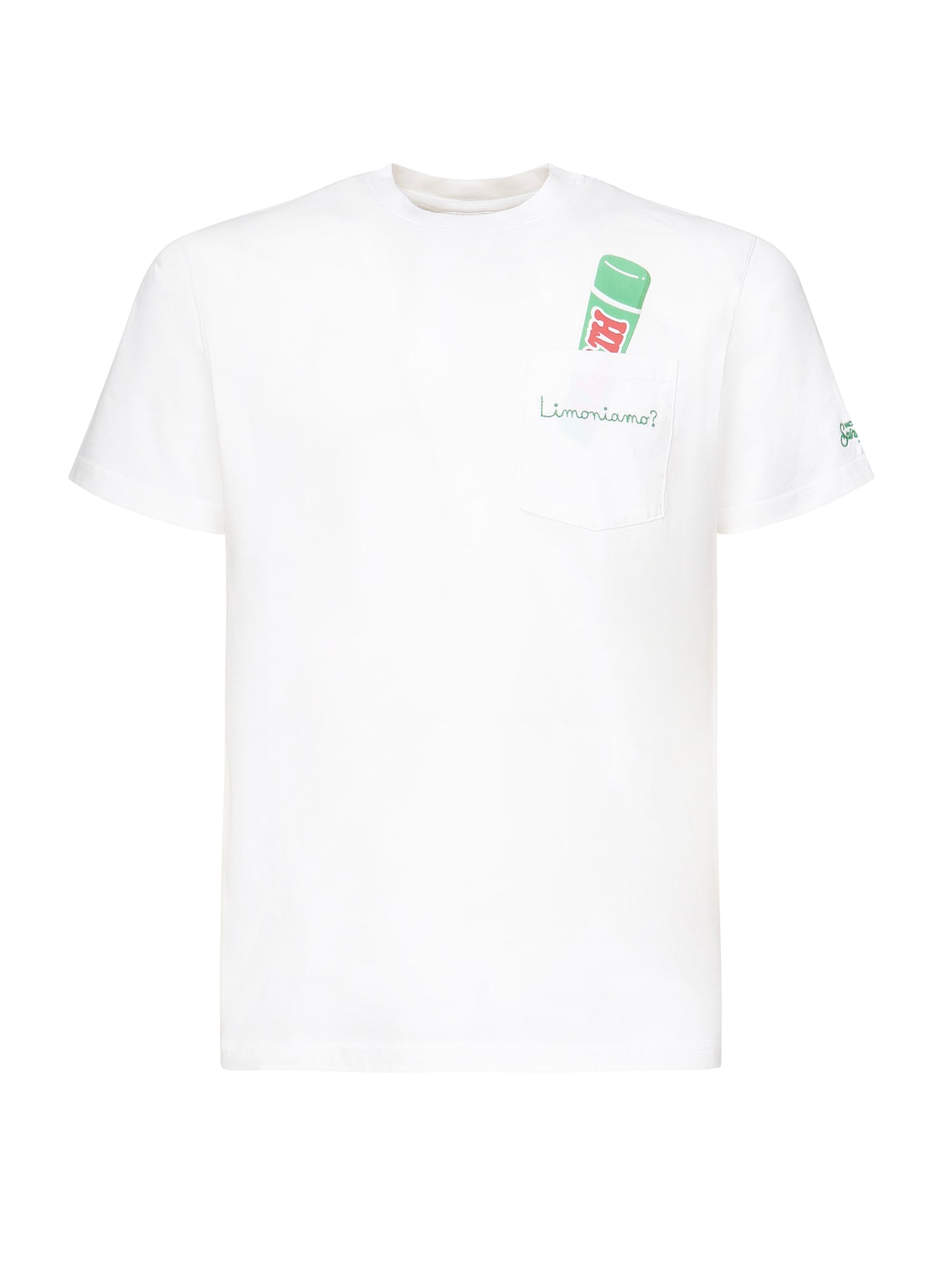 T-shirt Austin con ricamo e stampa AUS0001 05606H MC2 SAINT BARTH 