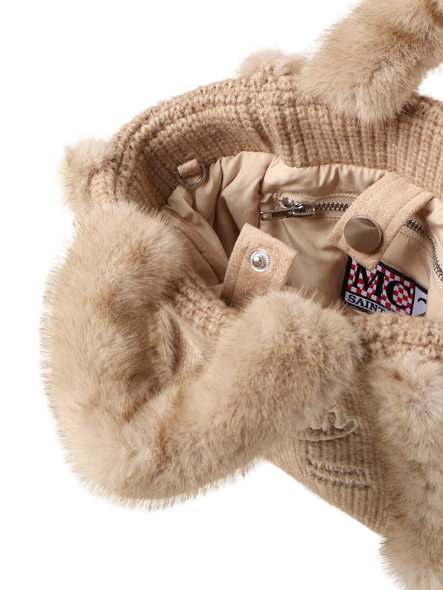 Mini bag Vanity shearling rib in misto lana VAMI022 00295I MC2 SAINT BARTH 