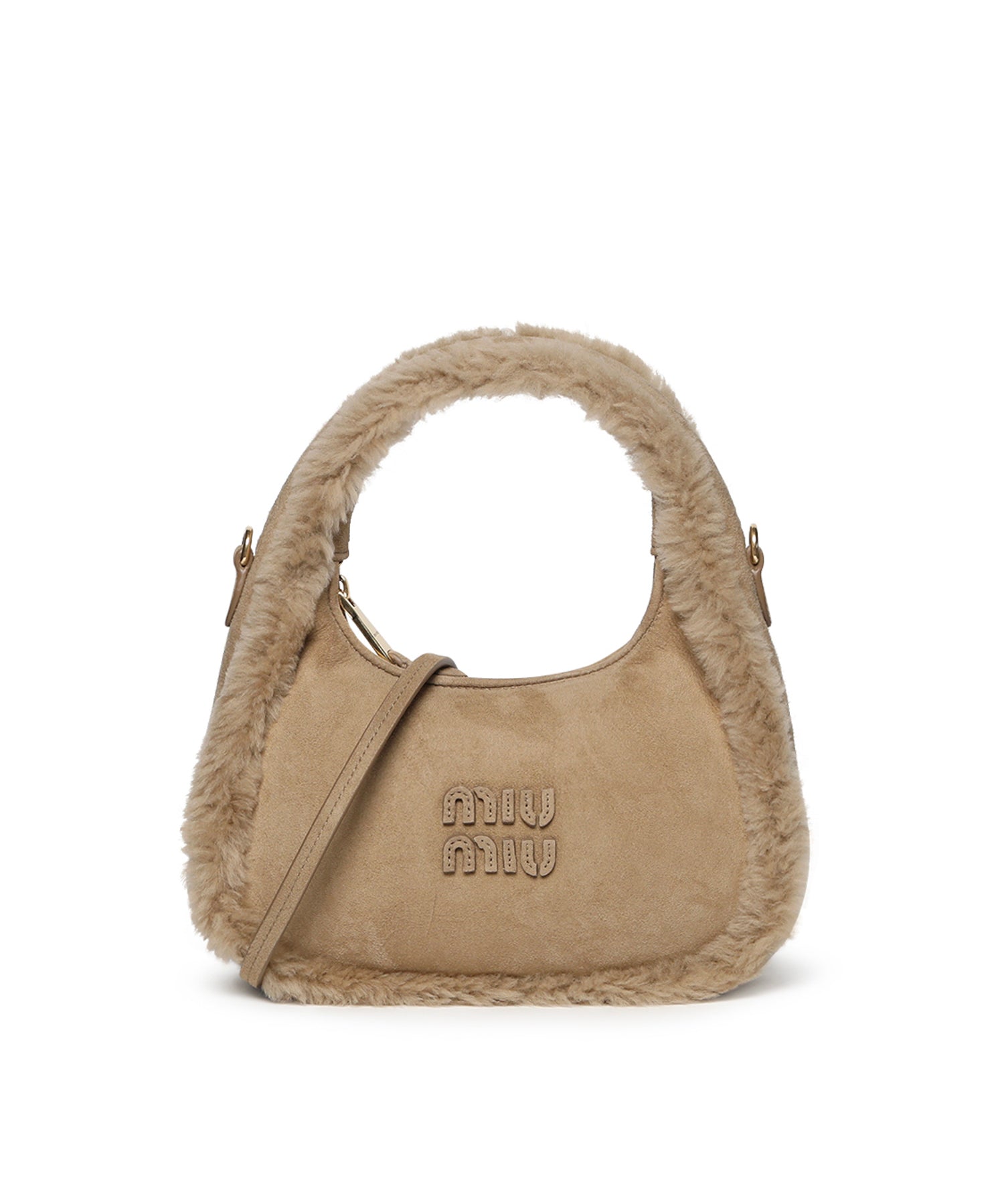 Borsa Wander in montone 5BC125 2IDKF0036 MIU MIU 