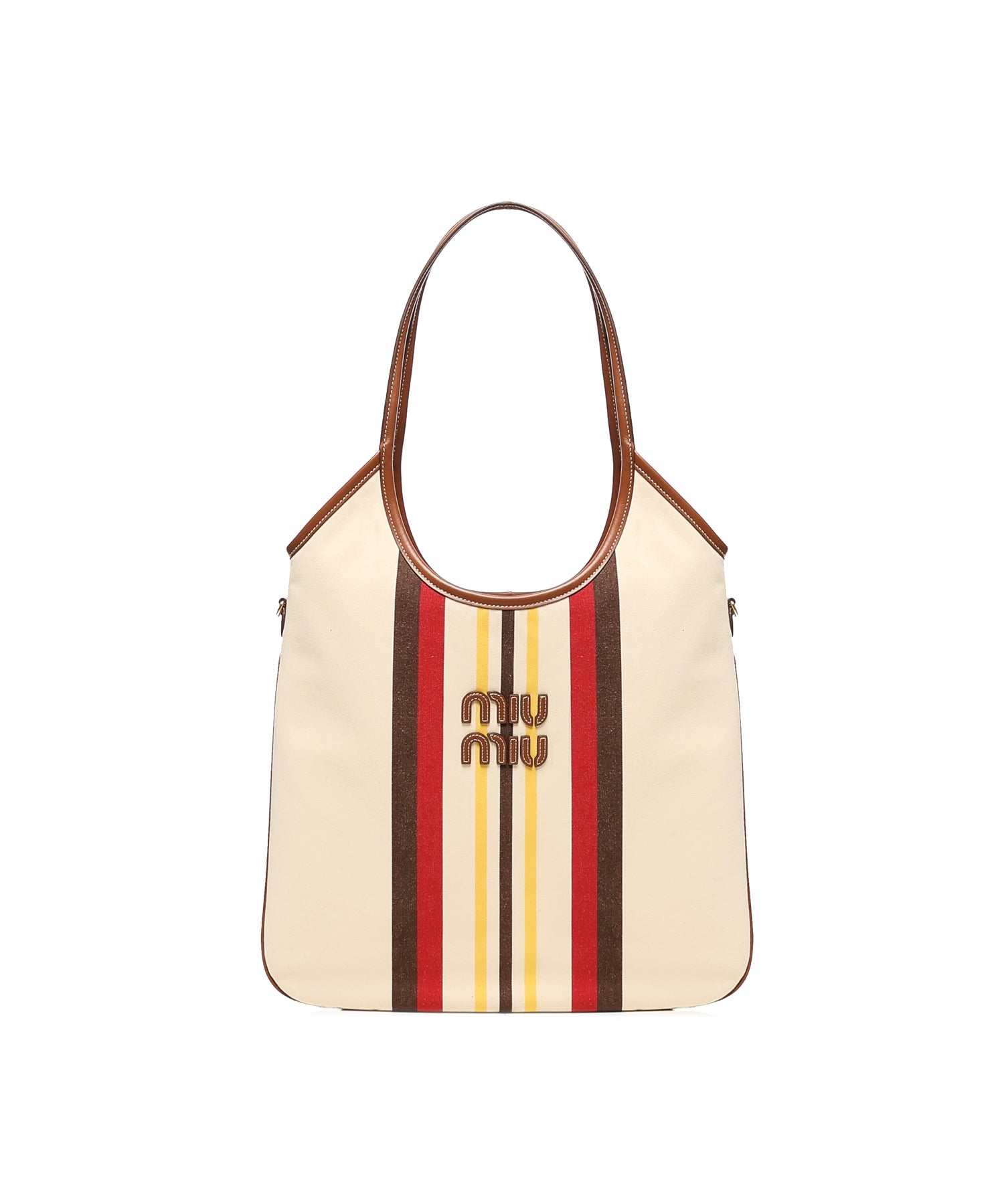 Borsa IVY in canvas e pelle 5BG231 2IBCF061W MIU MIU 