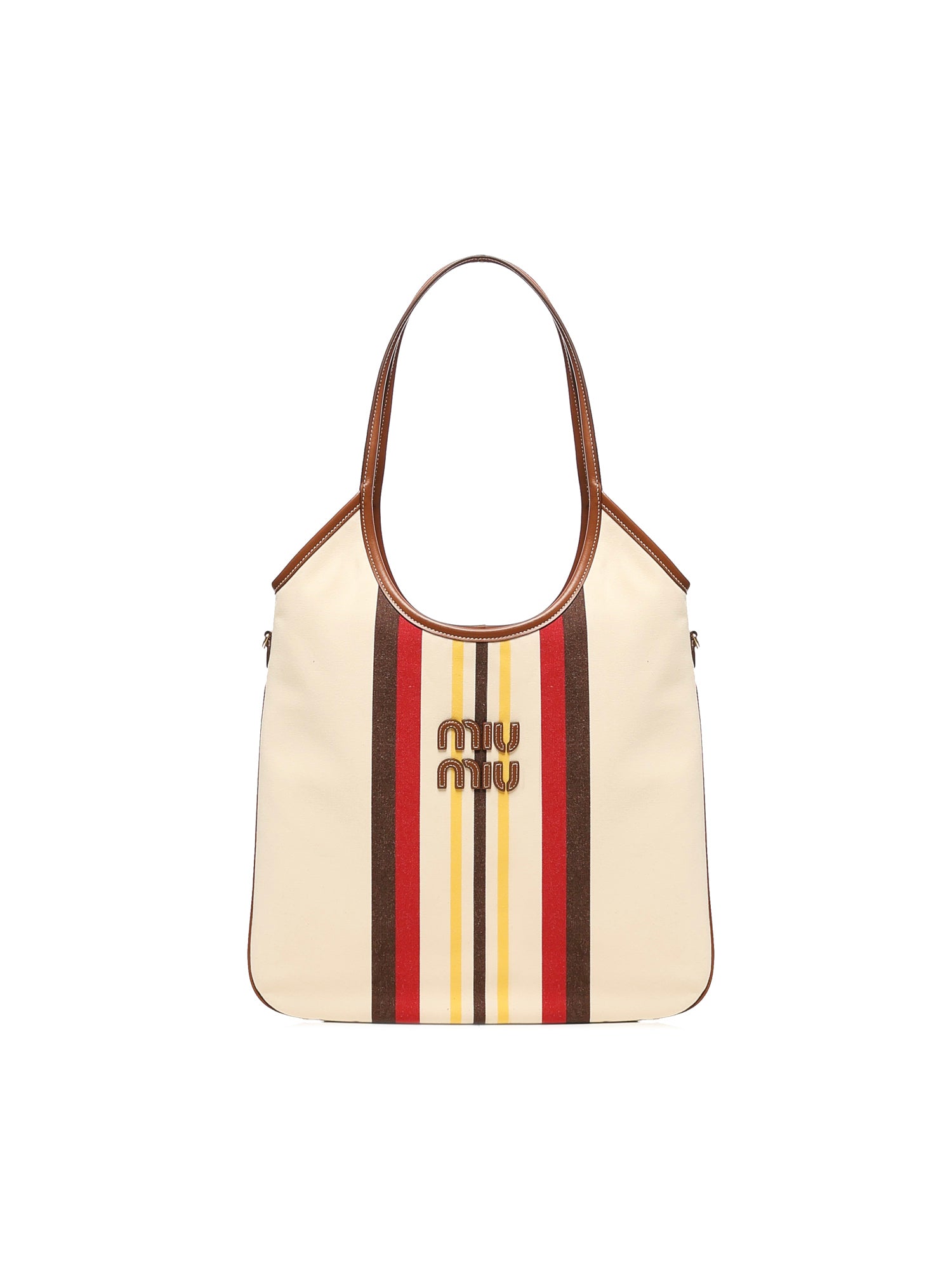 Borsa IVY in canvas e pelle 5BG231 2IBCF061W MIU MIU 