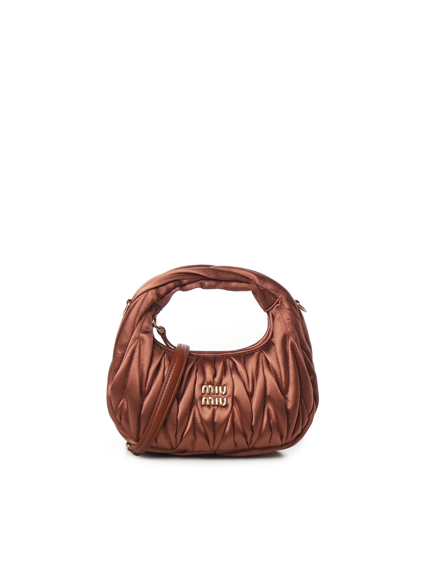Mini bag Wander in raso trapuntato 5BP078 2BD8F0324 MIU MIU 
