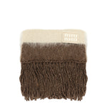Sciarpa con logo ricamato 5FS094 2CVDF04BD MIU MIU 