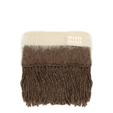 Sciarpa con logo ricamato 5FS094 2CVDF04BD MIU MIU 
