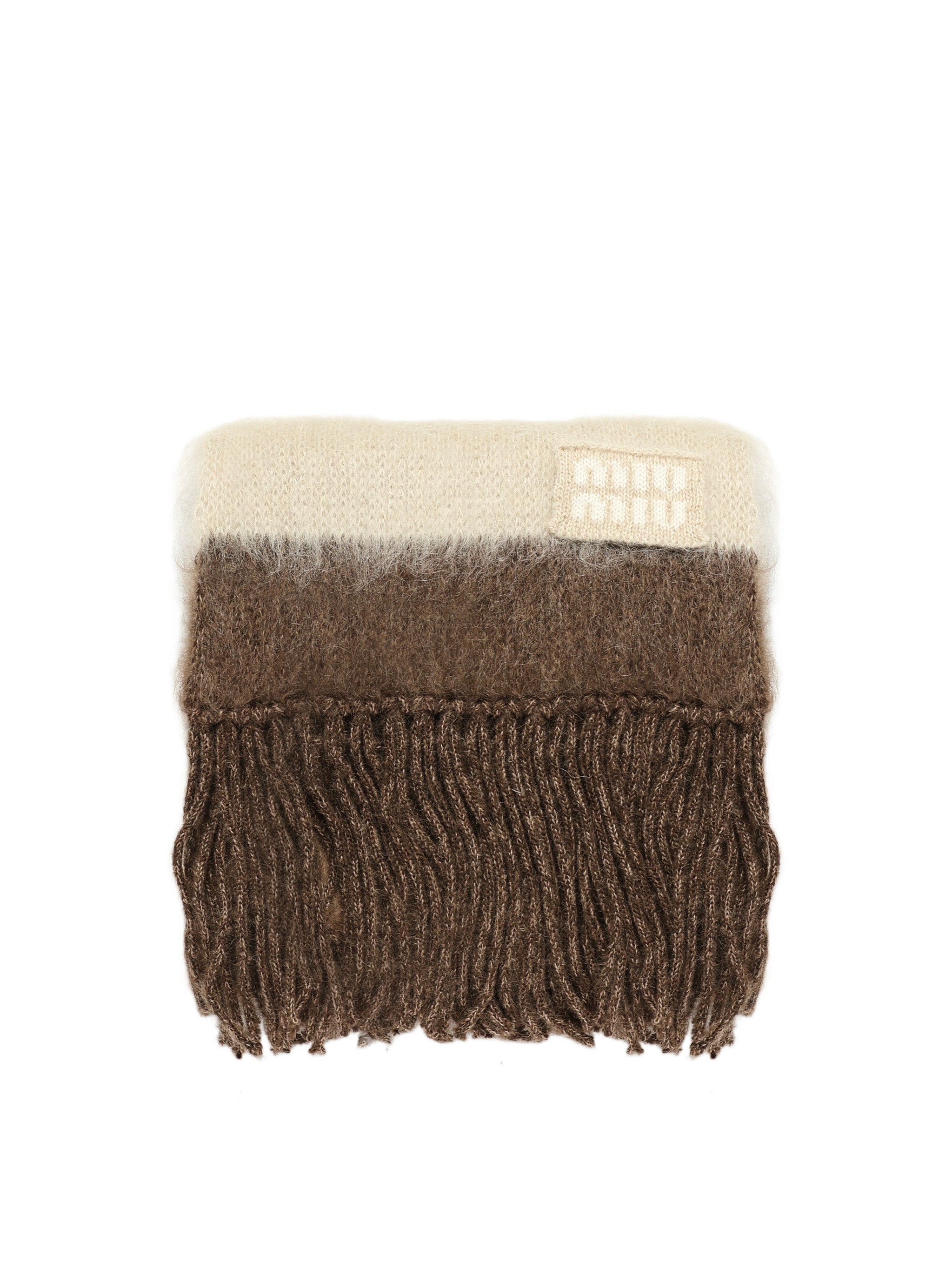 Sciarpa con logo ricamato 5FS094 2CVDF04BD MIU MIU 