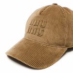 Cappello da baseball in velluto a coste 5HC179 2F81F0401 MIU MIU 