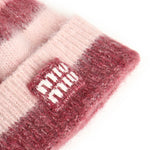 Cappello in mohair con logo 5HC378 2CVEF04BG MIU MIU 
