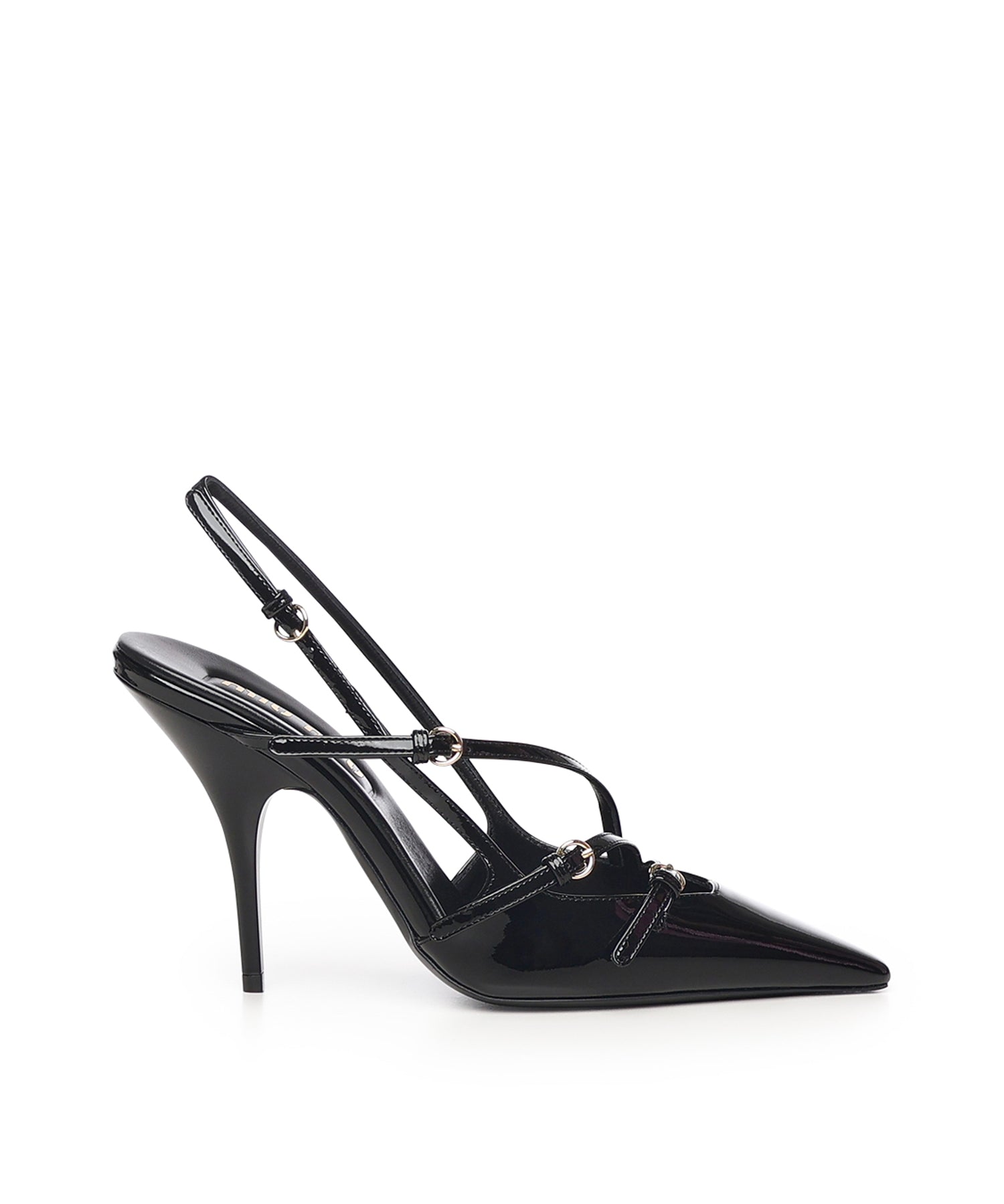 Slingback in vernice con fibbie 5I013E 069F0002 MIU MIU 