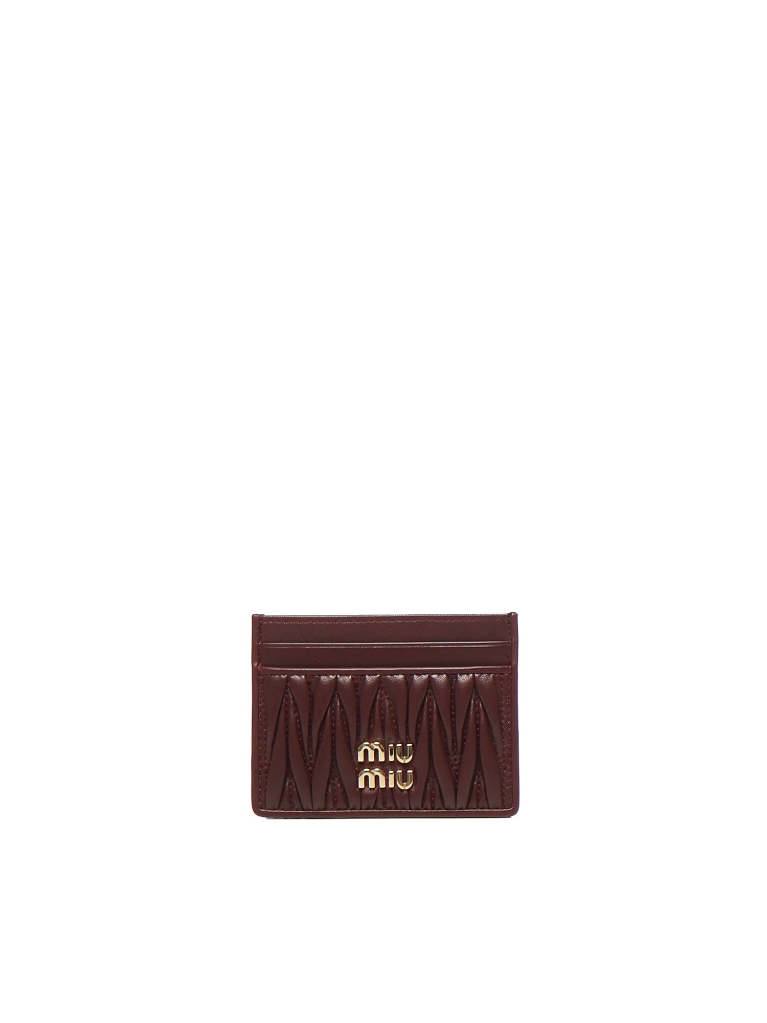 Portacarte in nappa matelassé 5MC076 AFPPF0007 MIU MIU 