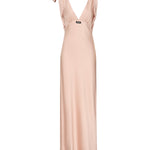 Abito lungo in satin MF5894 1254F0924 MIU MIU 