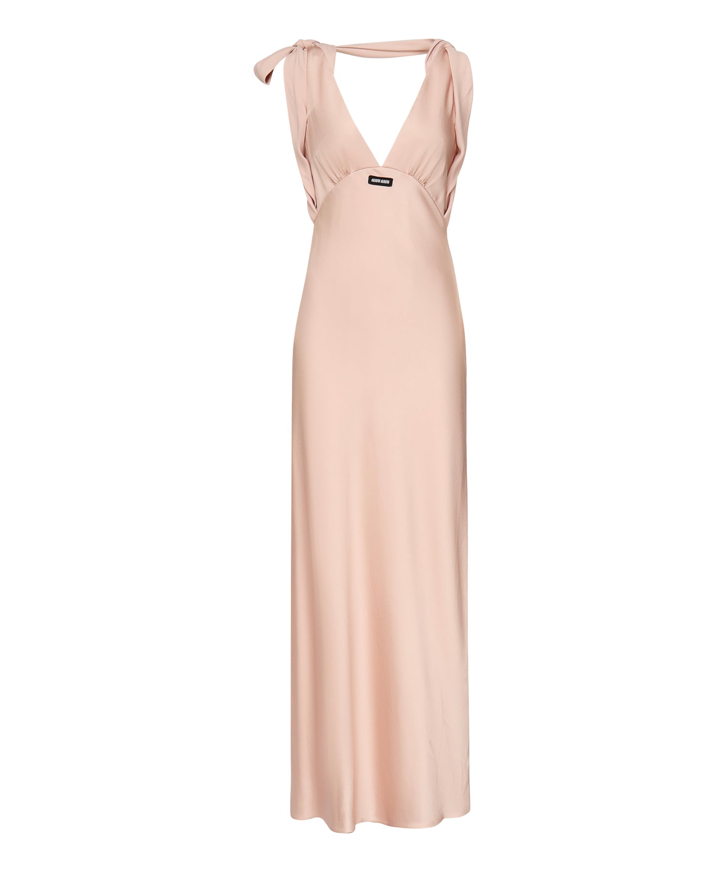 Abito lungo in satin MF5894 1254F0924 MIU MIU 