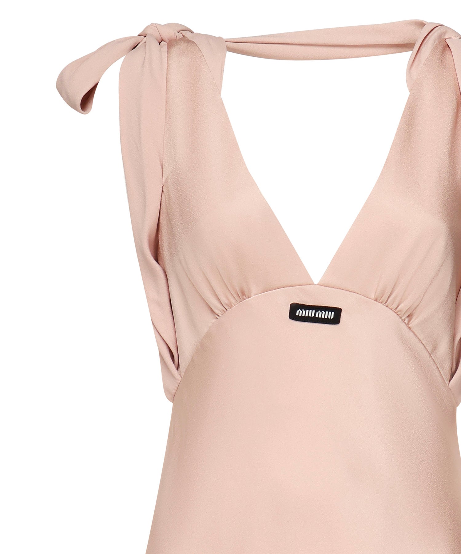 Abito lungo in satin MF5894 1254F0924 MIU MIU 