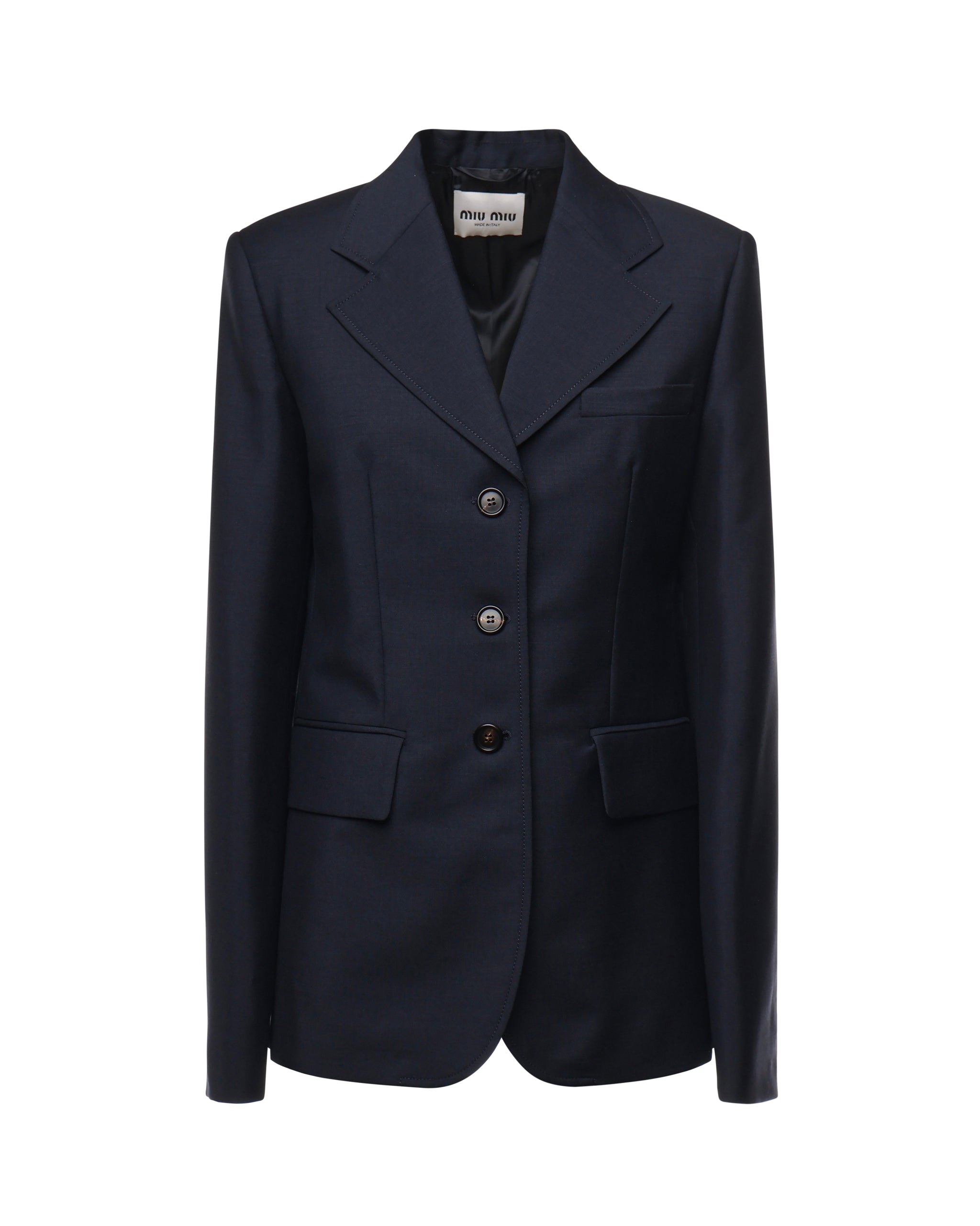 Giacca monopetto in kid mohair MH1991 12I1F0124 MIU MIU 