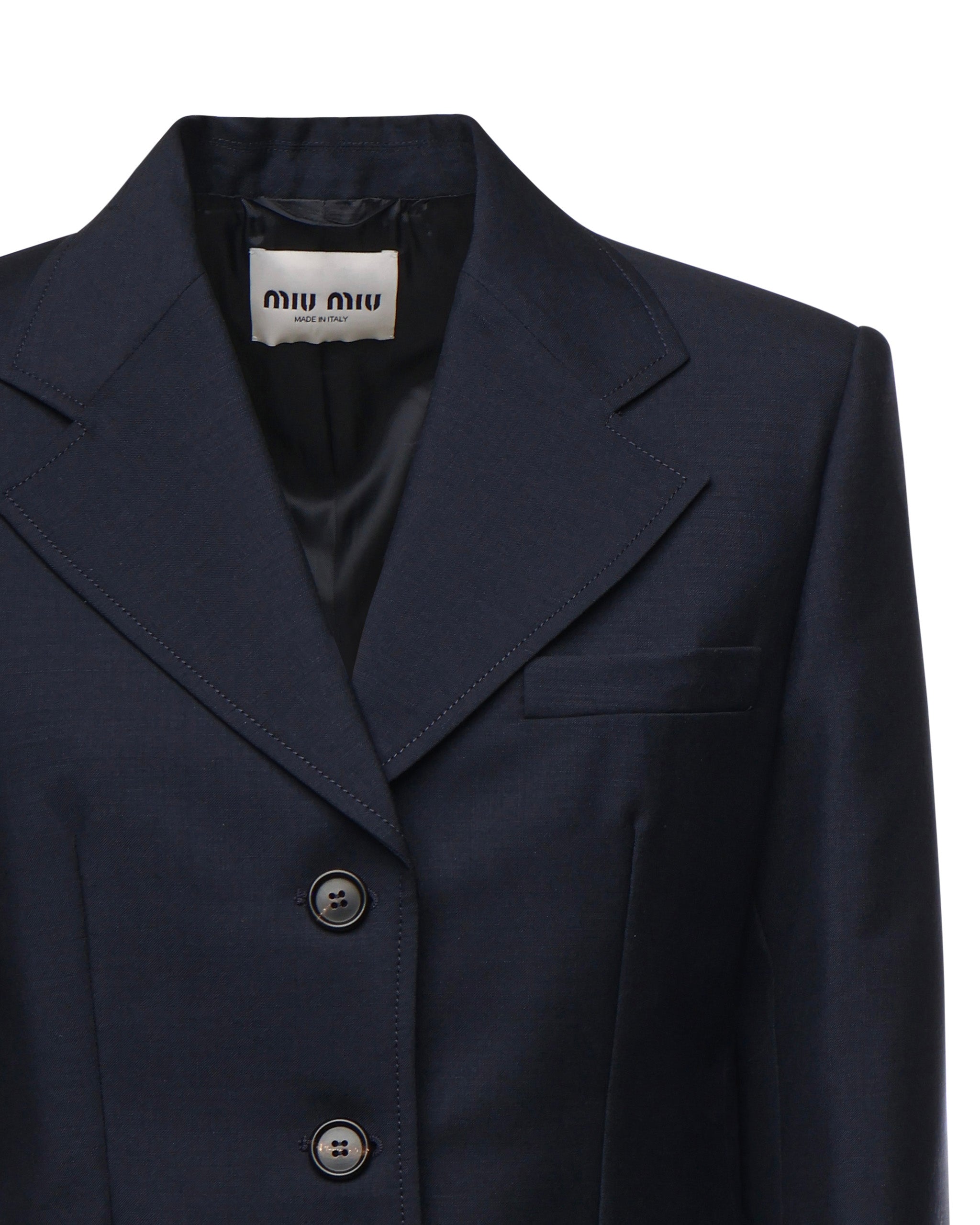 Giacca monopetto in kid mohair MH1991 12I1F0124 MIU MIU 