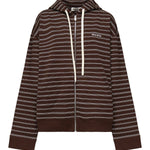 Felpa a righe con logo<BR/> MJL023 174VF0O7E MIU MIU 