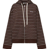 Felpa a righe con logo<BR/> MJL023 174VF0O7E MIU MIU 
