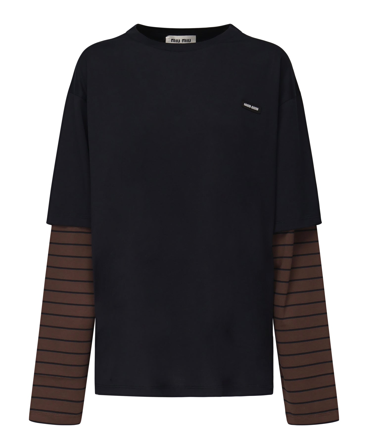 T-shirt con logo in jersey<BR/> MJL128 17ORF057W MIU MIU 