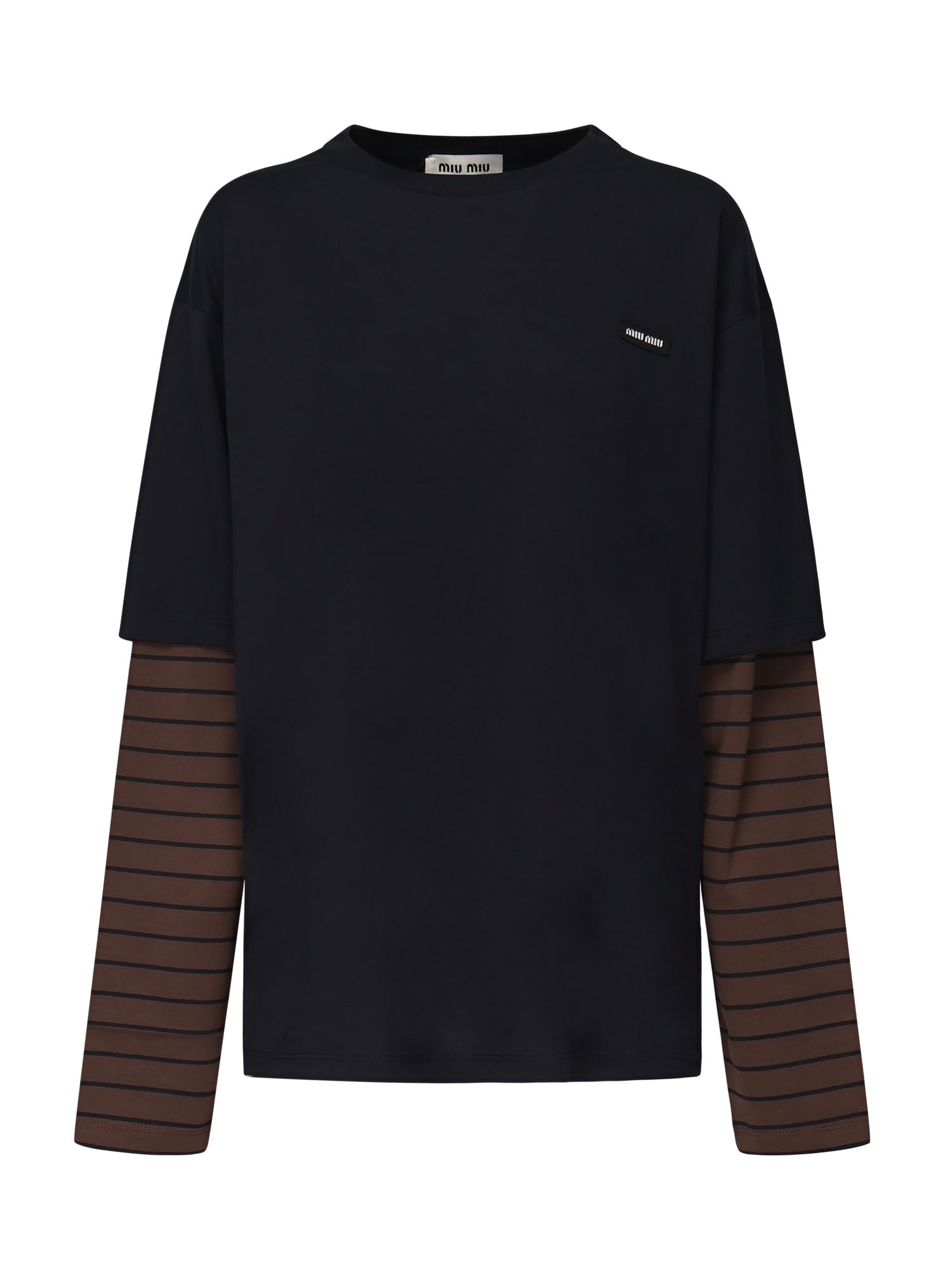 T-shirt con logo in jersey<BR/> MJL128 17ORF057W MIU MIU 