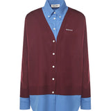 Camicia In Cashmere E Popeline MK1962 17HJF041F MIU MIU 