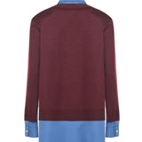 Camicia In Cashmere E Popeline MK1962 17HJF041F MIU MIU 