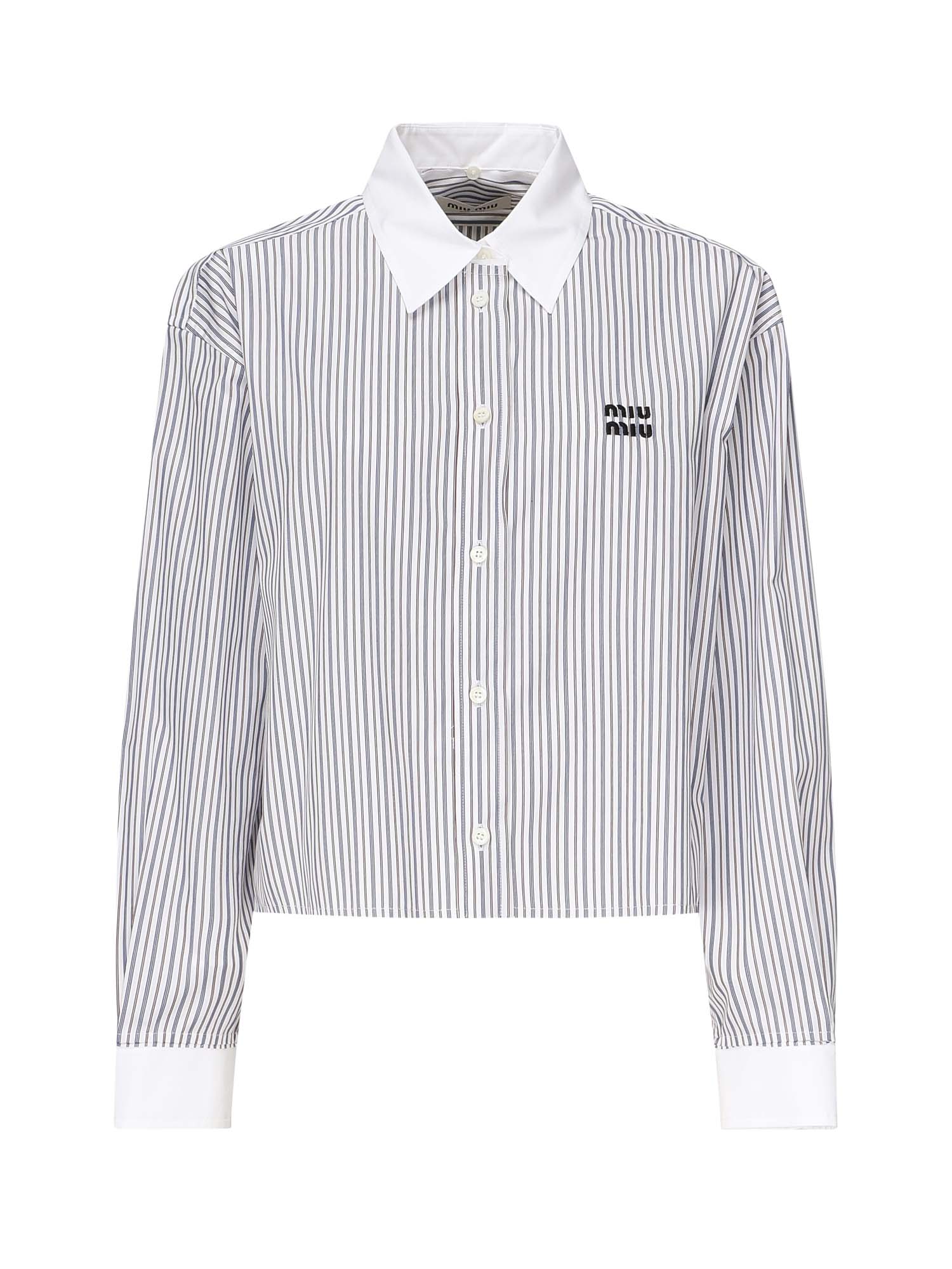 Camicia in popeline a righe<BR/> MK1971 174TF0963 MIU MIU 