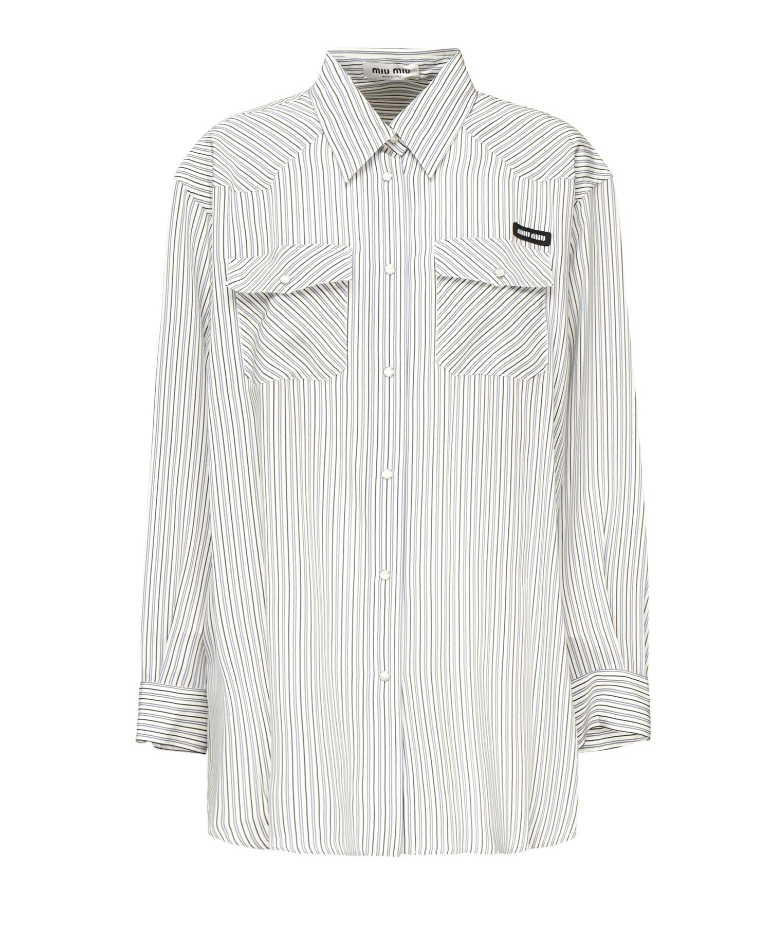 Camicia in crêpe de Chine MK1974 177WF0EK1 MIU MIU 