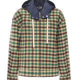 Blouson check con logo ML1268 175XF04QG MIU MIU 