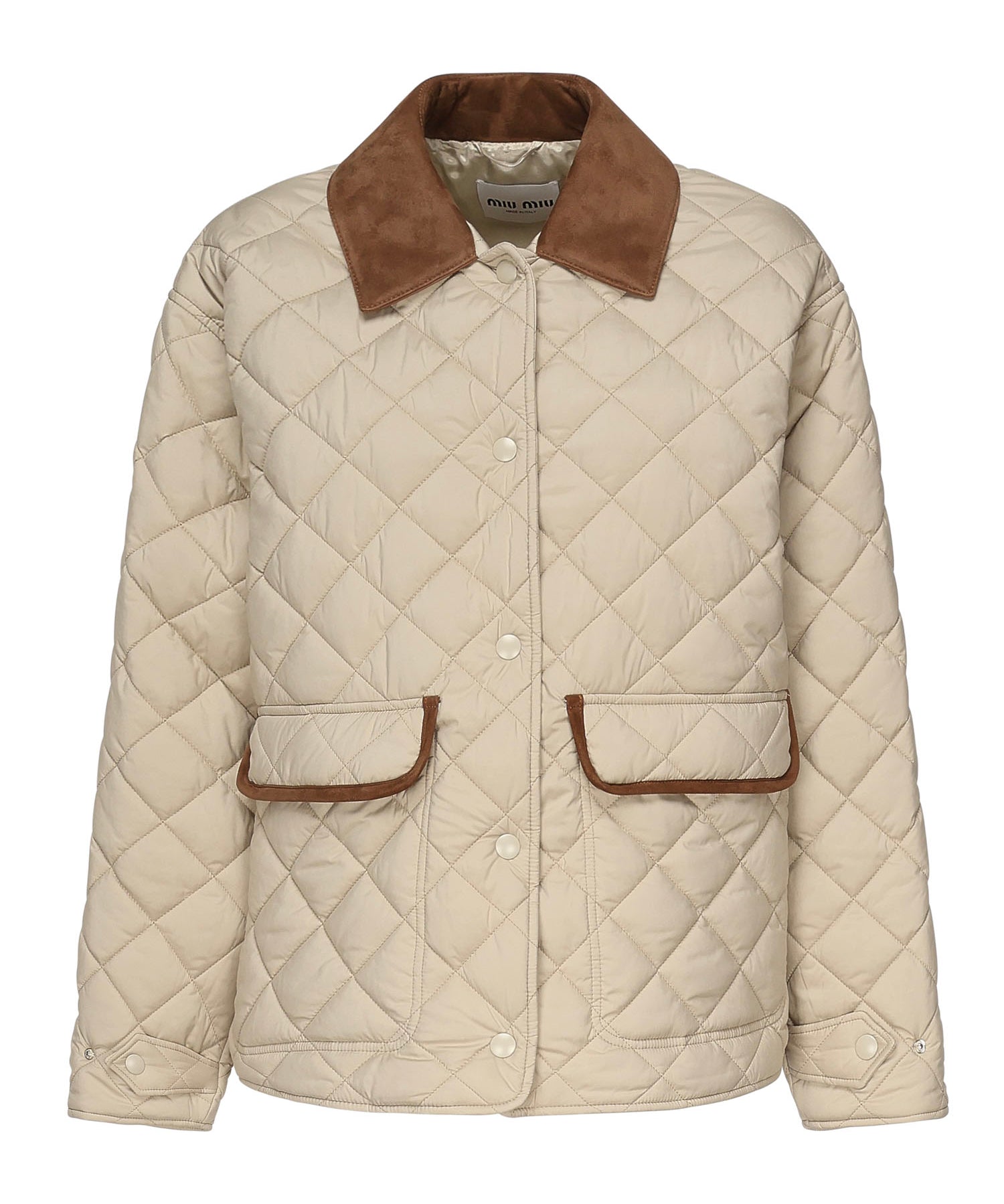 Giubbotto trapuntato con finiture a contrasto<BR/><BR/> ML1311 17OOF0036 MIU MIU 