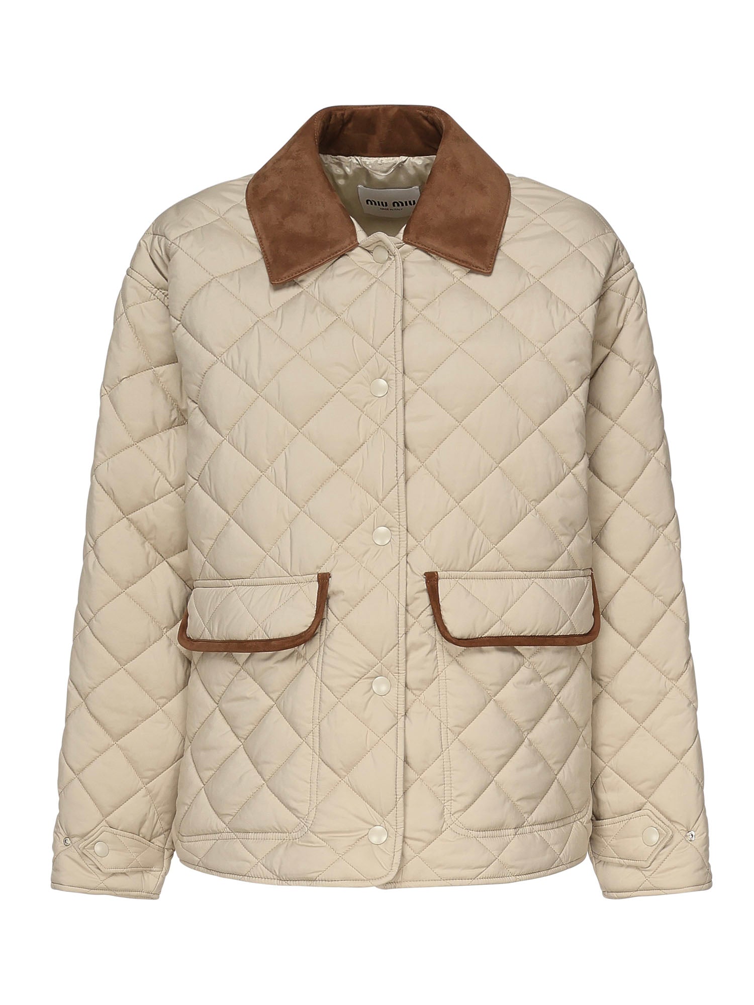 Giubbotto trapuntato con finiture a contrasto<BR/><BR/> ML1311 17OOF0036 MIU MIU 