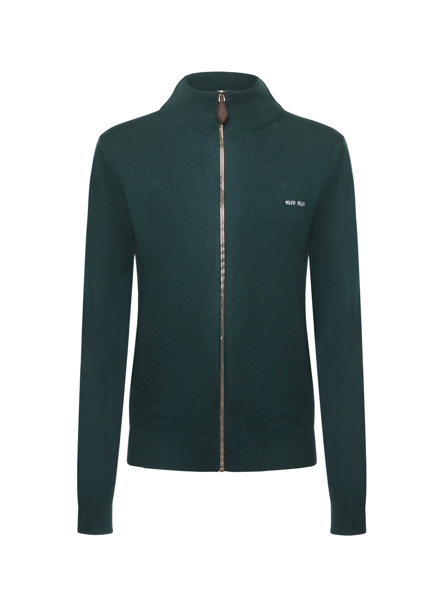 Maglia in cashmere con logo MMF995 1748F0L76 MIU MIU 