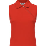 Polo smanicata in cashmere MML00D 18A9F0011 MIU MIU 