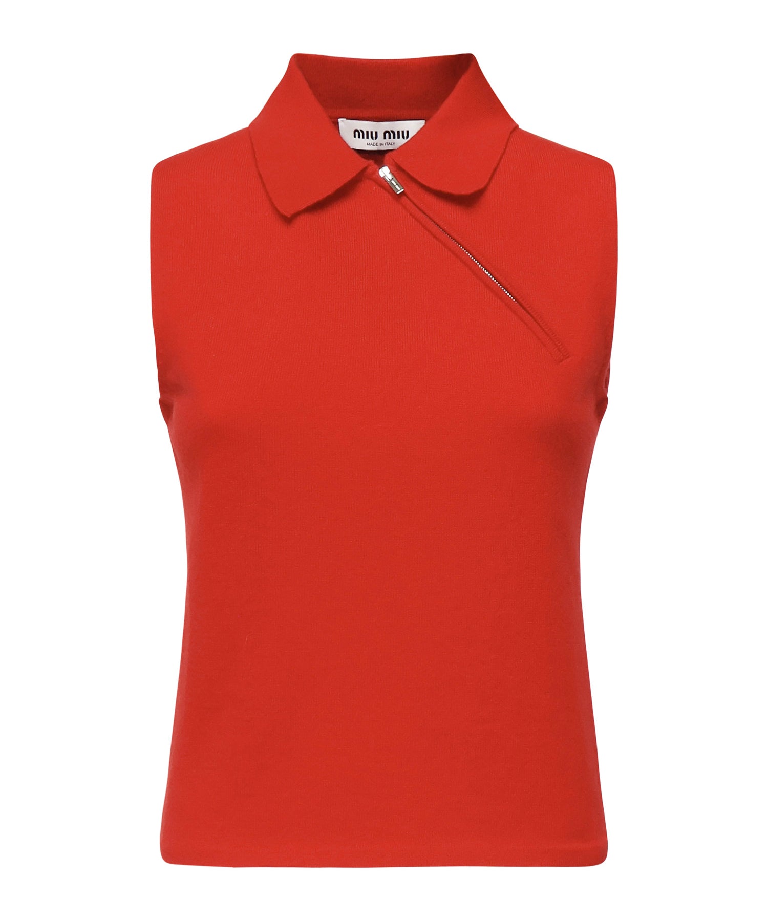 Polo smanicata in cashmere MML00D 18A9F0011 MIU MIU 