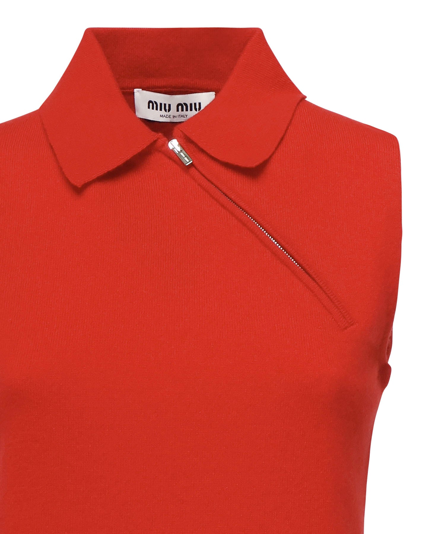 Polo smanicata in cashmere MML00D 18A9F0011 MIU MIU 