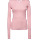 Maglia scollo a V in seta MML01B 18BQF0638 MIU MIU 