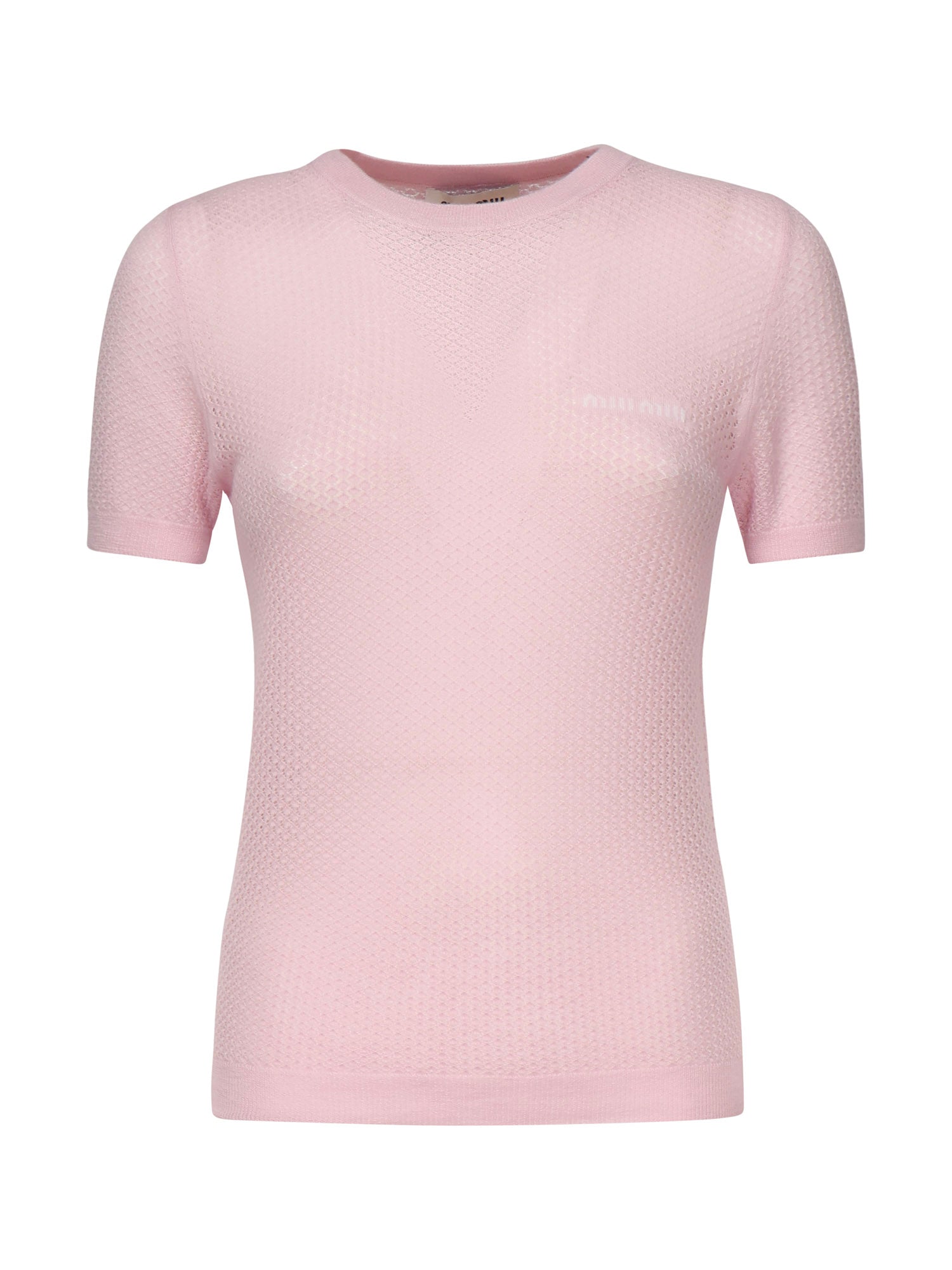 Maglia in cashmere con logo MMLB30 17NNF0E18 MIU MIU 