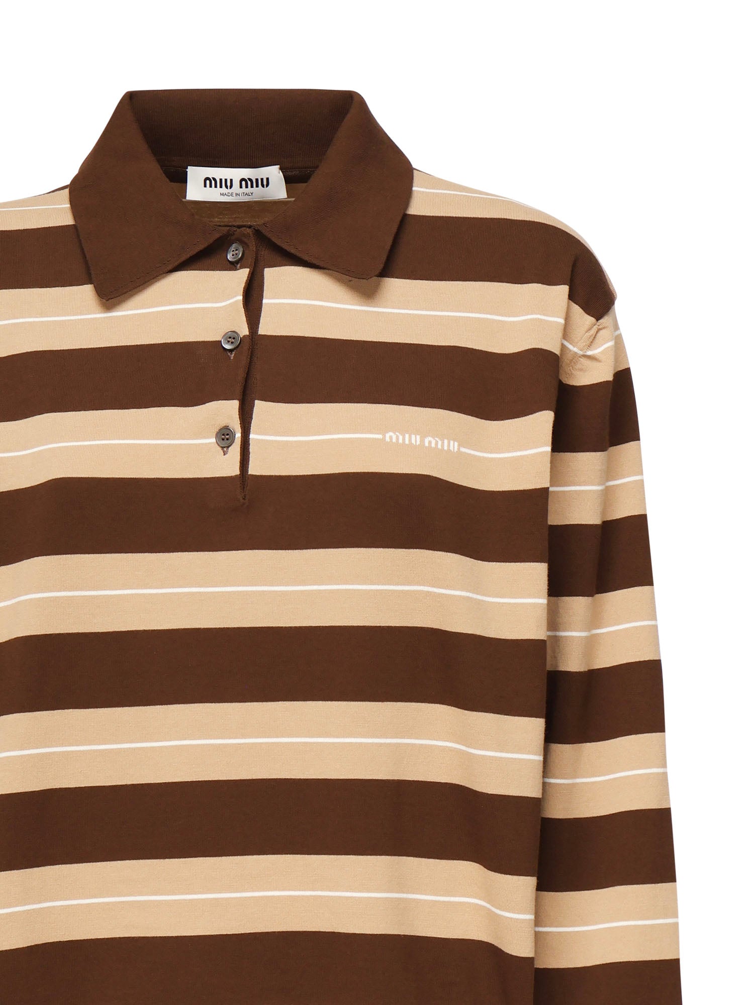 Polo in maglia di cotone MMLB32 17NQF0TDB MIU MIU 