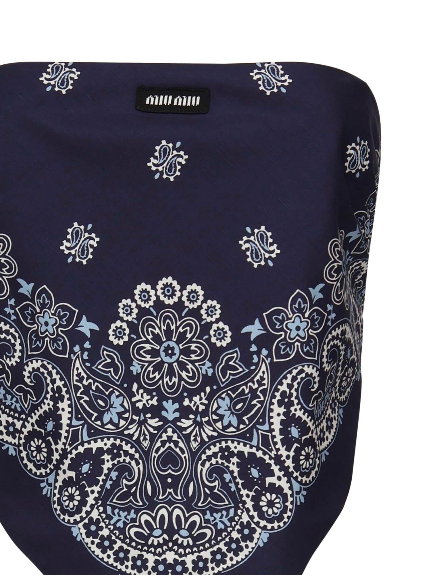 Top con stampa bandana MT2008 17QIF0QV9 MIU MIU 