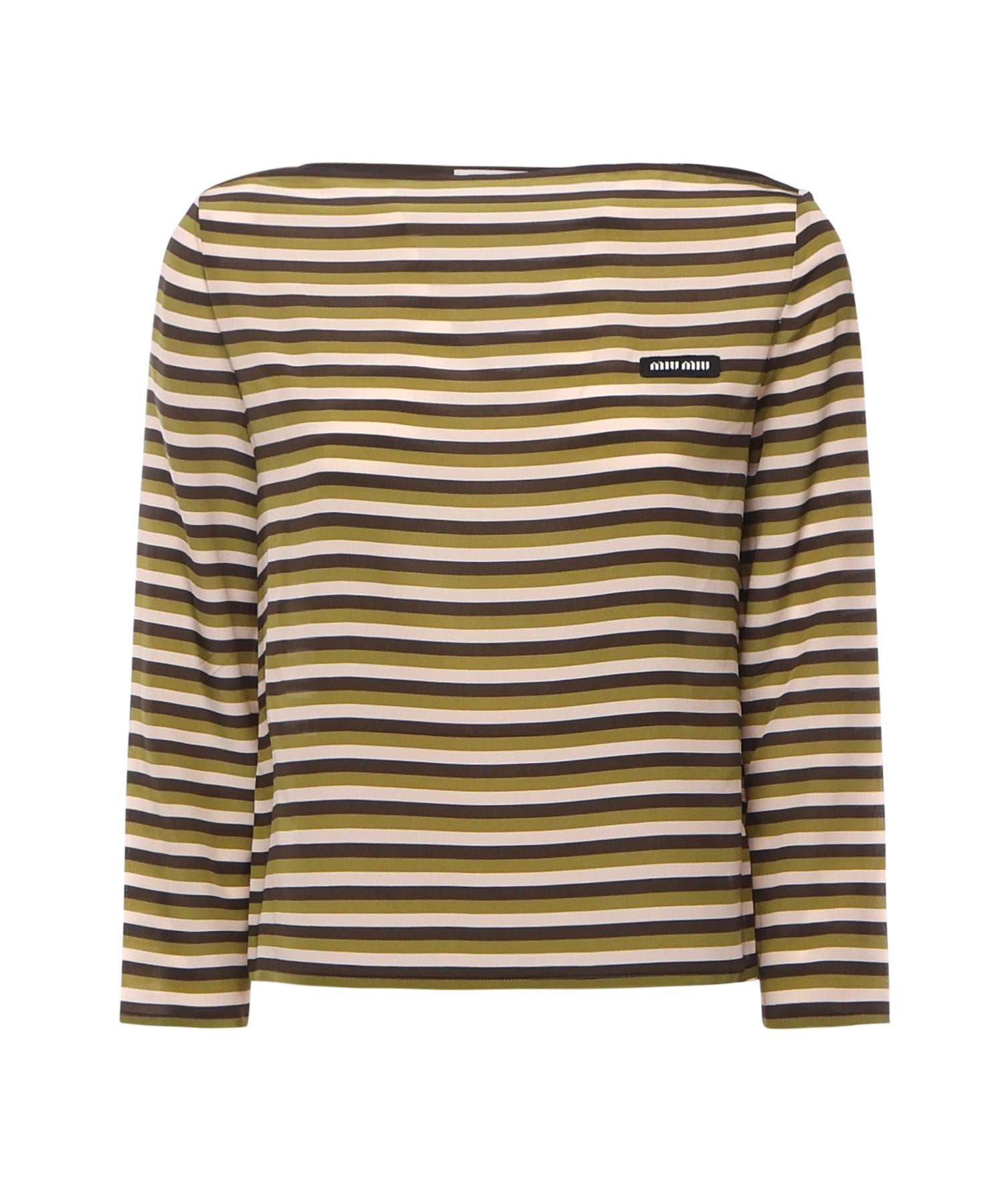 Top a righe con logo MT2144 1731F04DA MIU MIU 