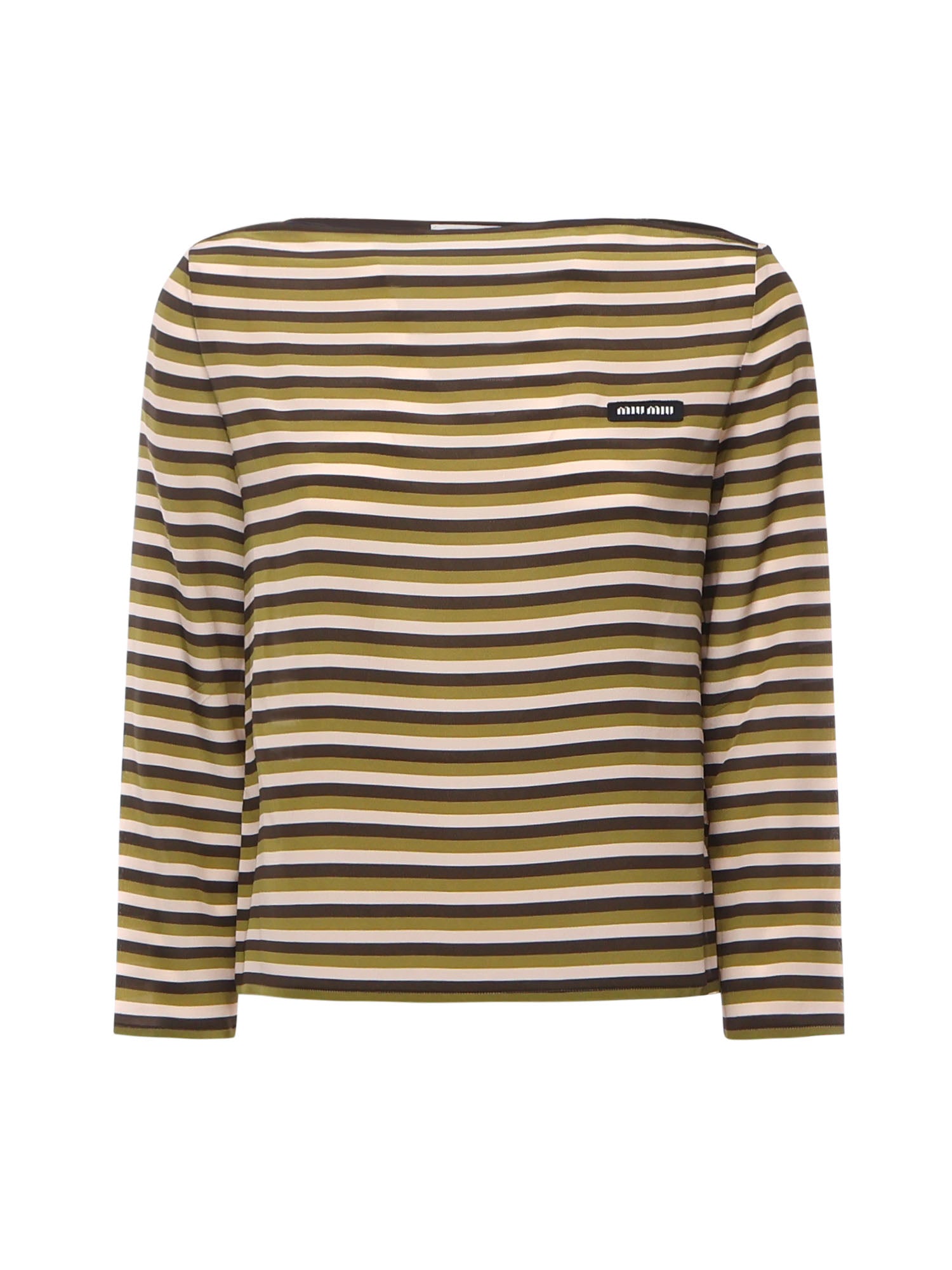 Top a righe con logo MT2144 1731F04DA MIU MIU 