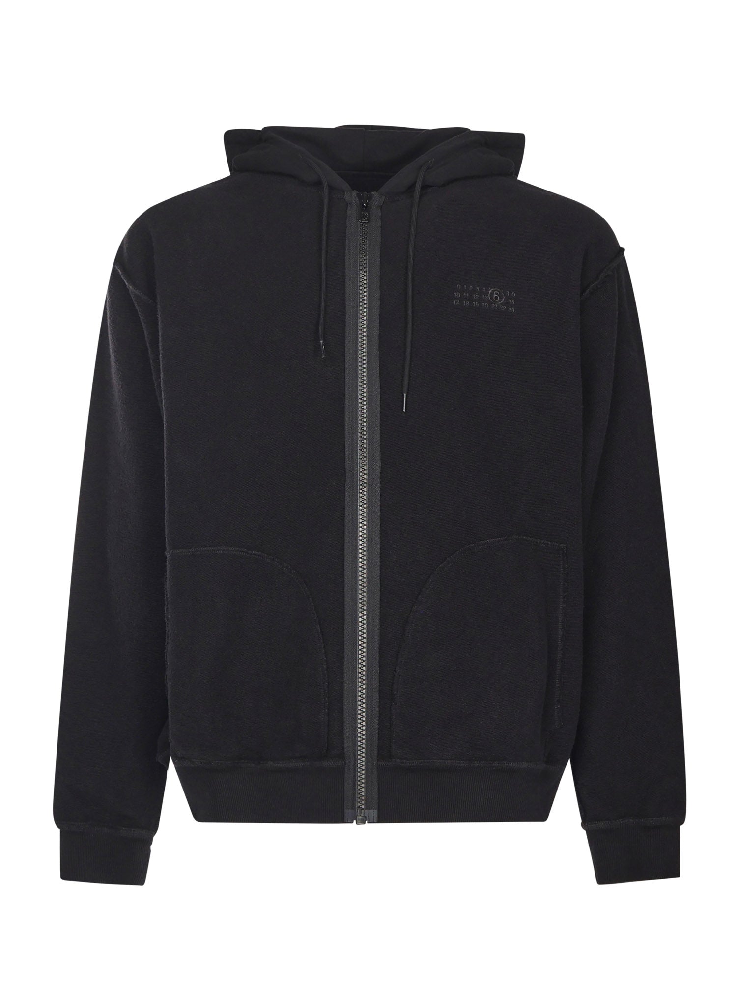 Felpa con zip e logo SH0HG0006 M25014900 MM6 Maison Margiela 