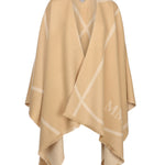 Mantella in lana con logo 2526546037600 002 MM Max Mara 