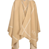 Mantella in lana con logo 2526546037600 002 MM Max Mara 