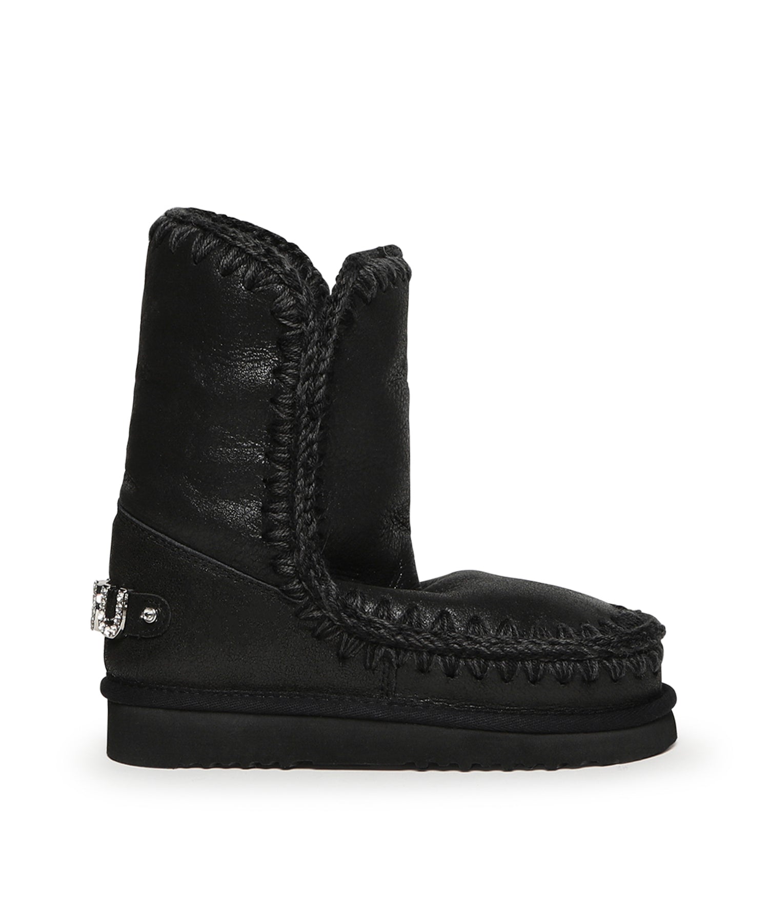 Stivali Eskimo 24 rhinestones logo MUFW101037B CBKG MOU 