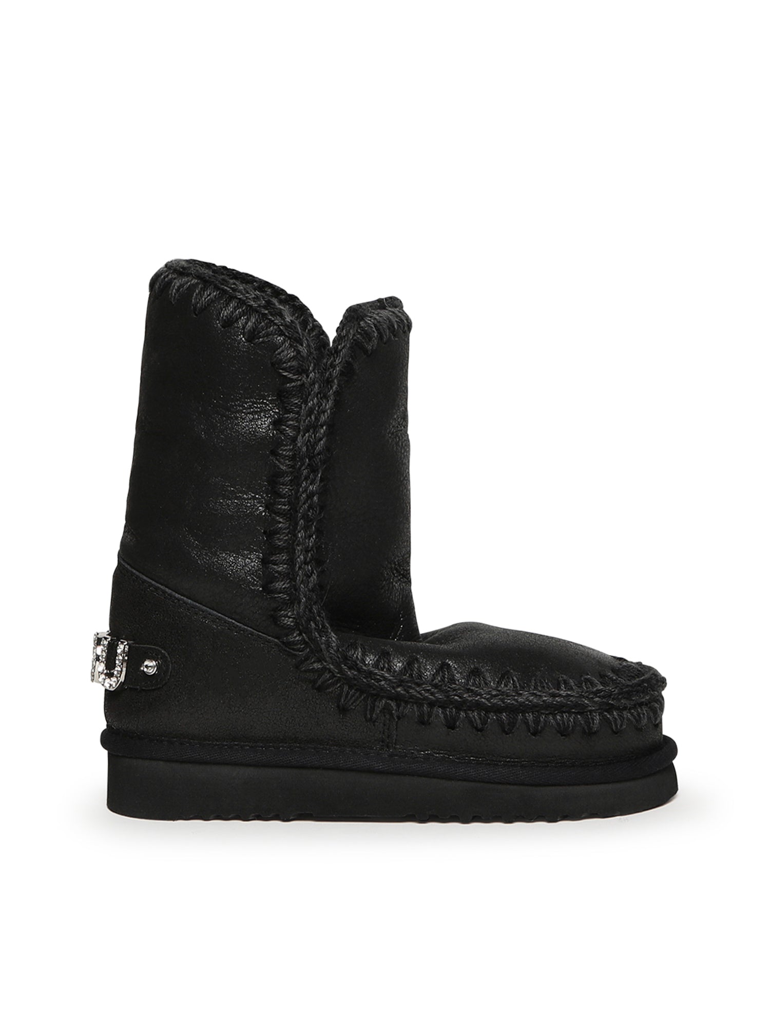 Stivali Eskimo 24 rhinestones logo MUFW101037B CBKG MOU 
