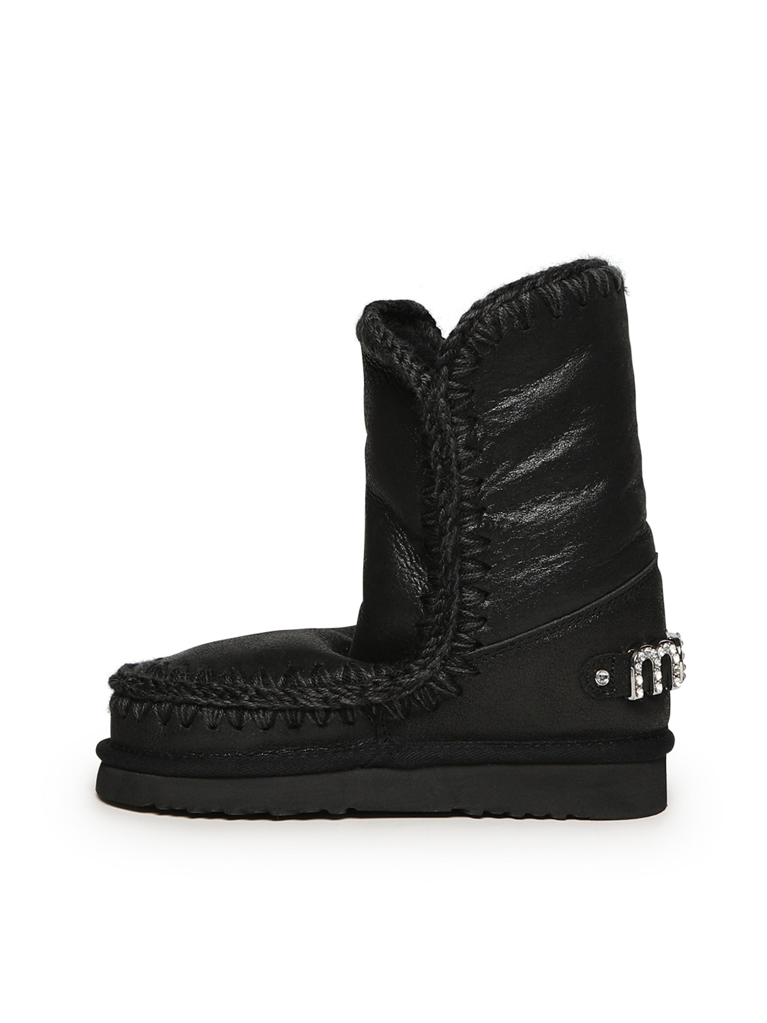 Stivali Eskimo 24 rhinestones logo MUFW101037B CBKG MOU 