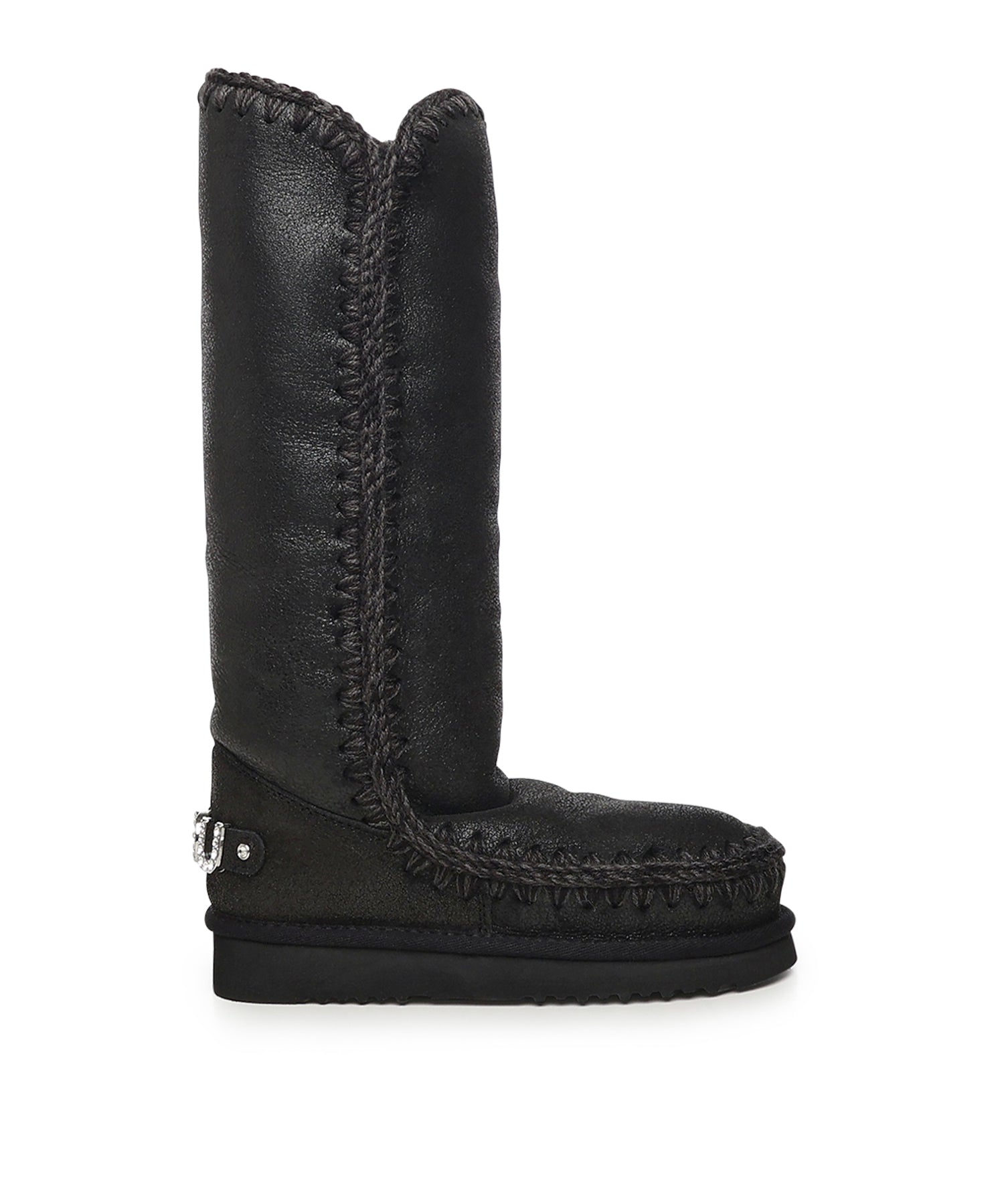 Stivali Eskimo 40 rhinestones logo MUFW101052B CBKG MOU 