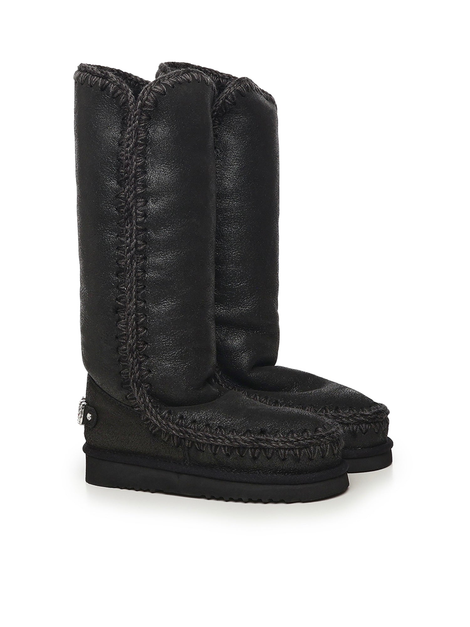 Stivali Eskimo 40 rhinestones logo MUFW101052B CBKG MOU 