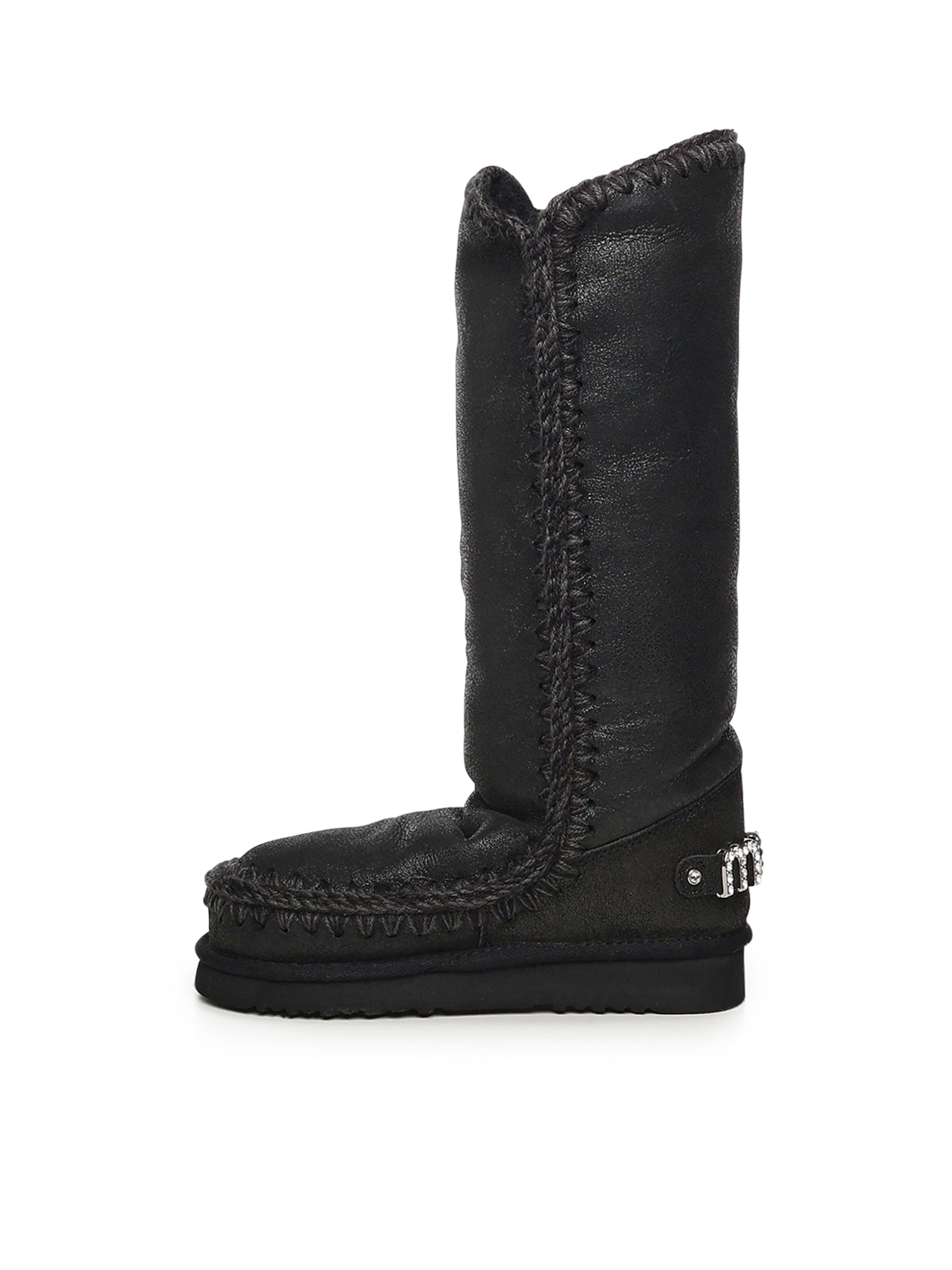 Stivali Eskimo 40 rhinestones logo MUFW101052B CBKG MOU 