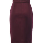 Gonna Pencil in flanella 26FWNGN-0001 BORDEAUX NINEMINUTES 